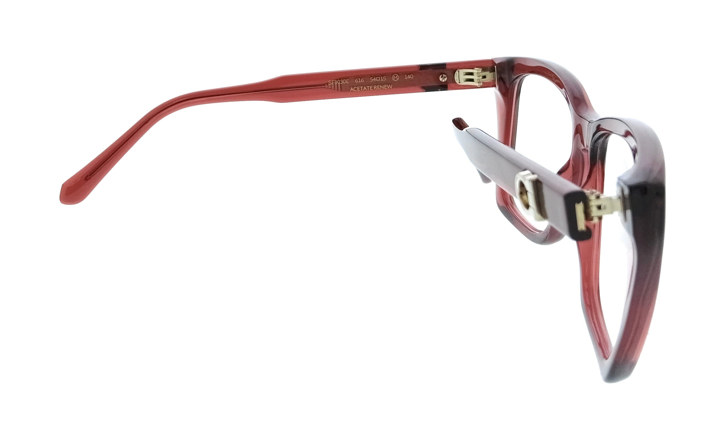 Salvatore Ferragamo Transparent Red Cat Eye SF3030E 616 Eyeglasses