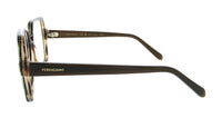 Salvatore Ferragamo Striped Brown Green Cat Eye SF3031 280 Eyeglasses