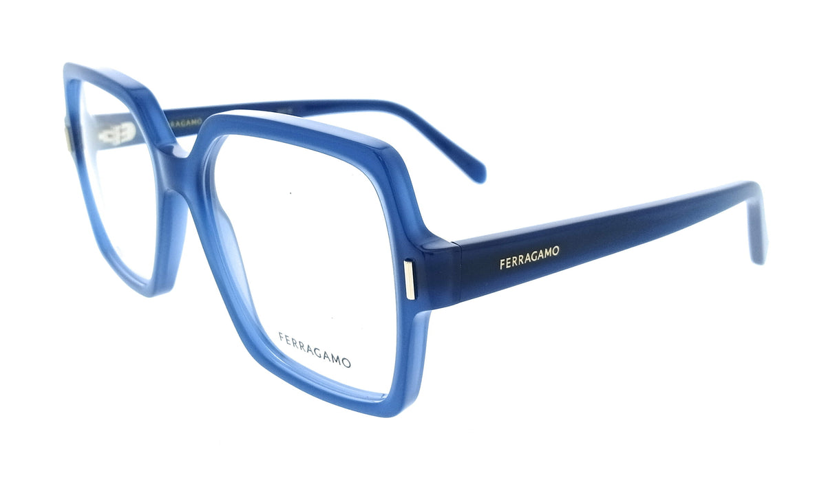 Salvatore Ferragamo Opaline Blue Cat Eye SF3031 423 Eyeglasses