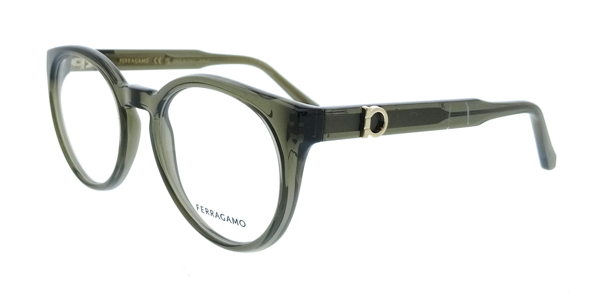 Salvatore Ferragamo Transparent Khaki Cat Eye SF3032E 320 Eyeglasses