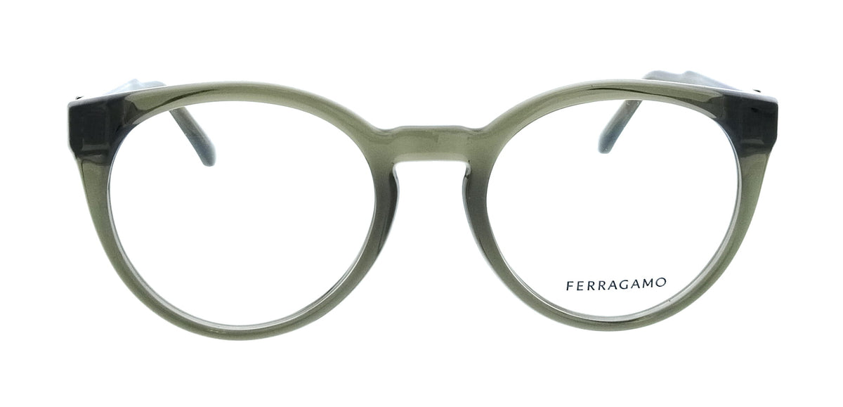 Salvatore Ferragamo Transparent Khaki Cat Eye SF3032E 320 Eyeglasses