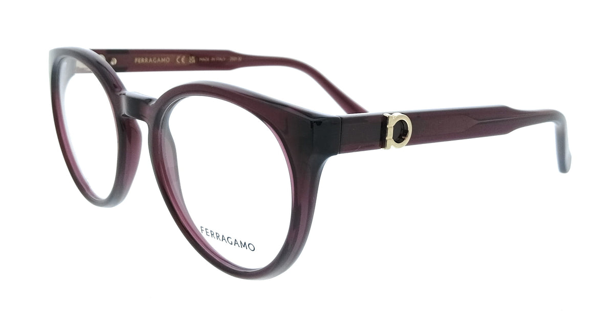 Salvatore Ferragamo Transparent Burgundy Cat Eye SF3032E 612 Eyeglasses