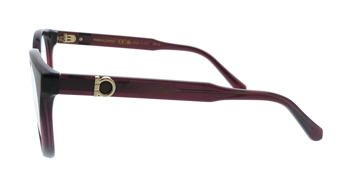 Salvatore Ferragamo Transparent Burgundy Cat Eye SF3032E 612 Eyeglasses