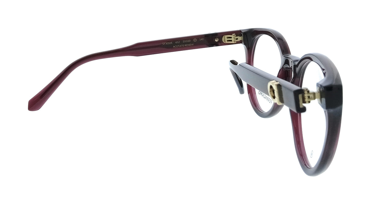 Salvatore Ferragamo Transparent Burgundy Cat Eye SF3032E 612 Eyeglasses