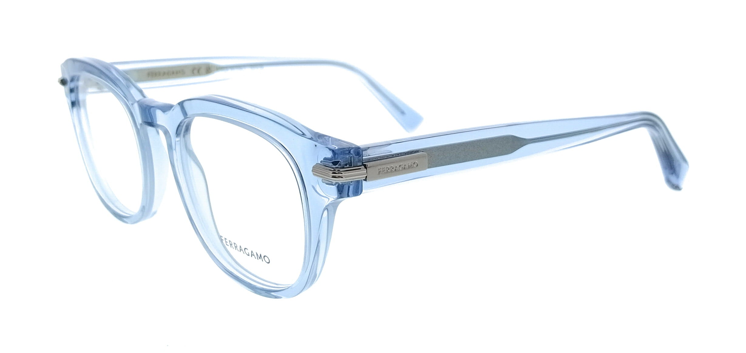 Salvatore Ferragamo Transparent Azure Rectangle SF3033 450 Eyeglasses