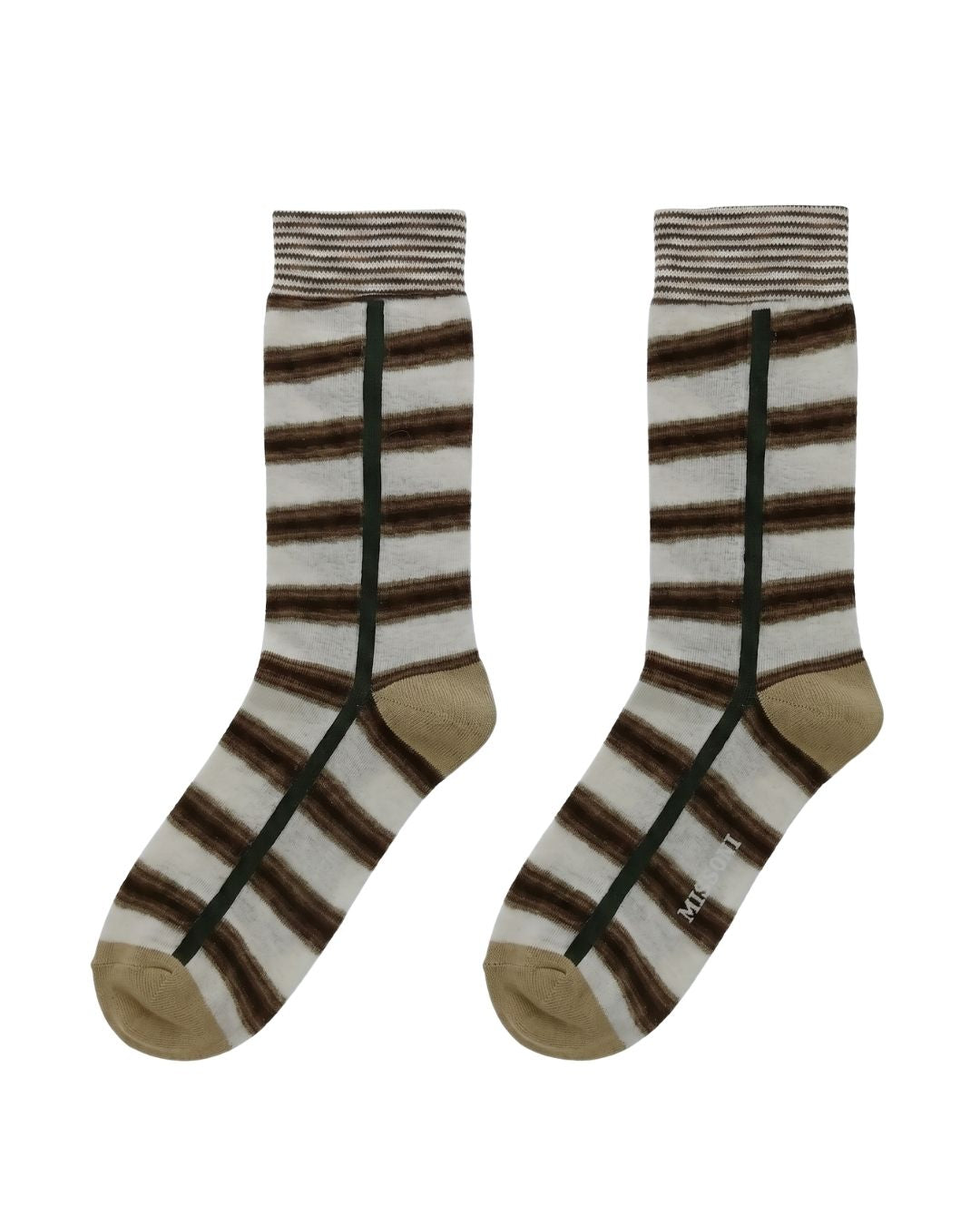 Missoni Missoni White Beige Mens Crew Socks-M