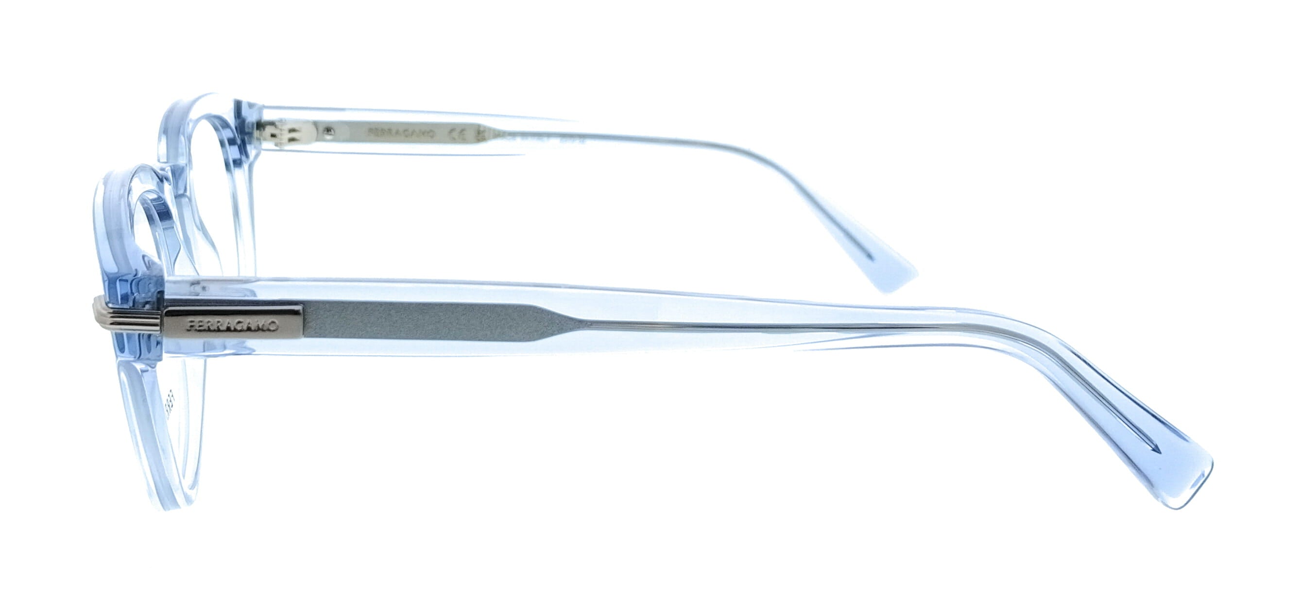 Salvatore Ferragamo Transparent Azure Rectangle SF3033 450 Eyeglasses