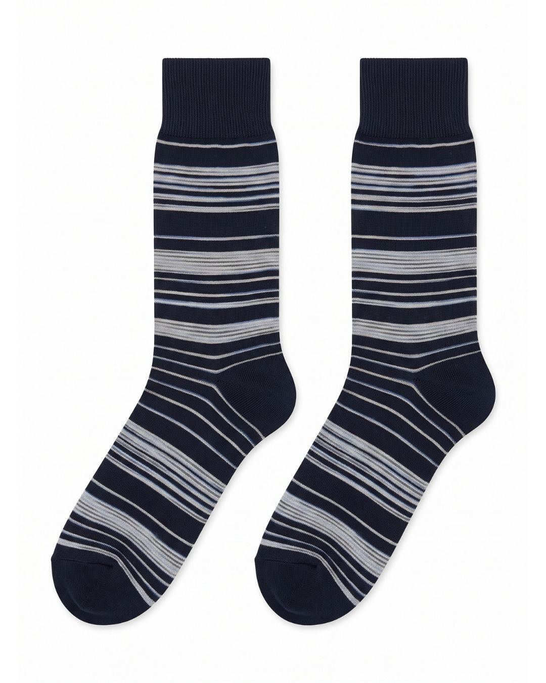 Missoni Missoni Dark Navy Mens Stripe Crew Socks-M