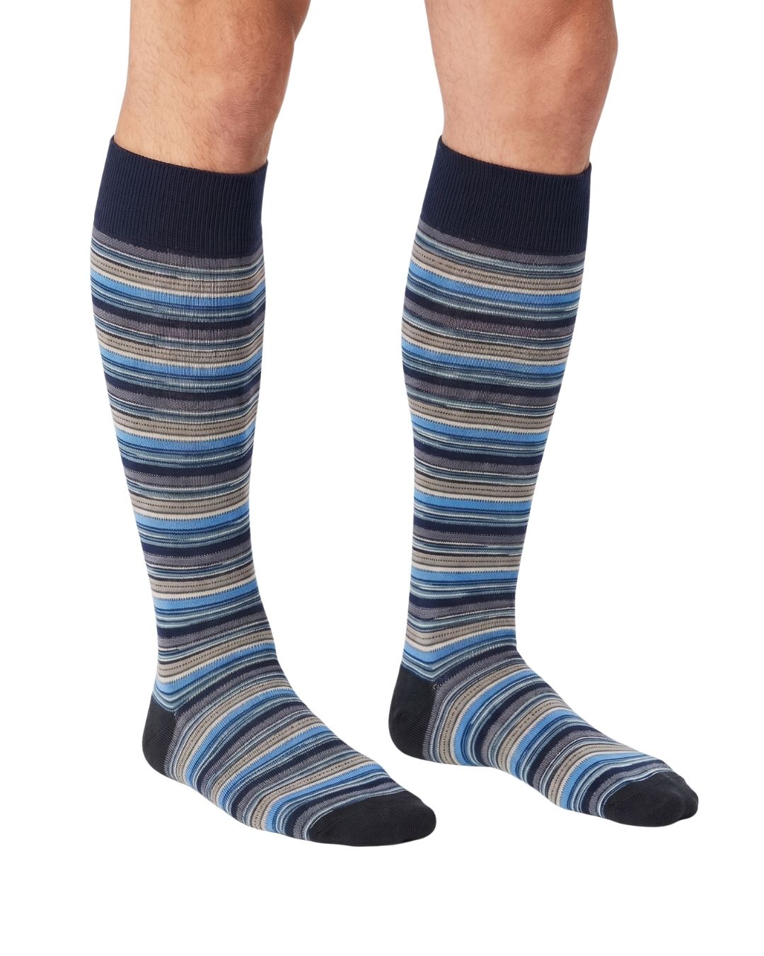 Missoni Missoni Turquoise  Mens Classic Stripe Crew Socks-M