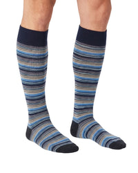 Missoni Missoni Turquoise  Mens Classic Stripe Crew Socks-M