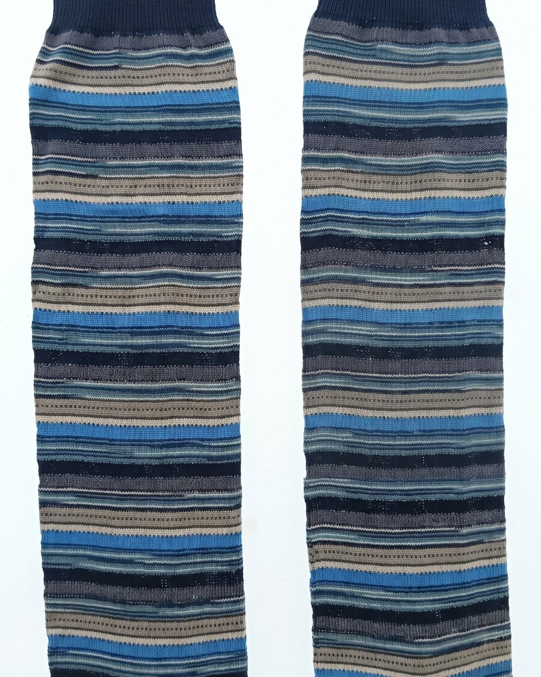 Missoni Missoni Turquoise  Mens Classic Stripe Crew Socks-M