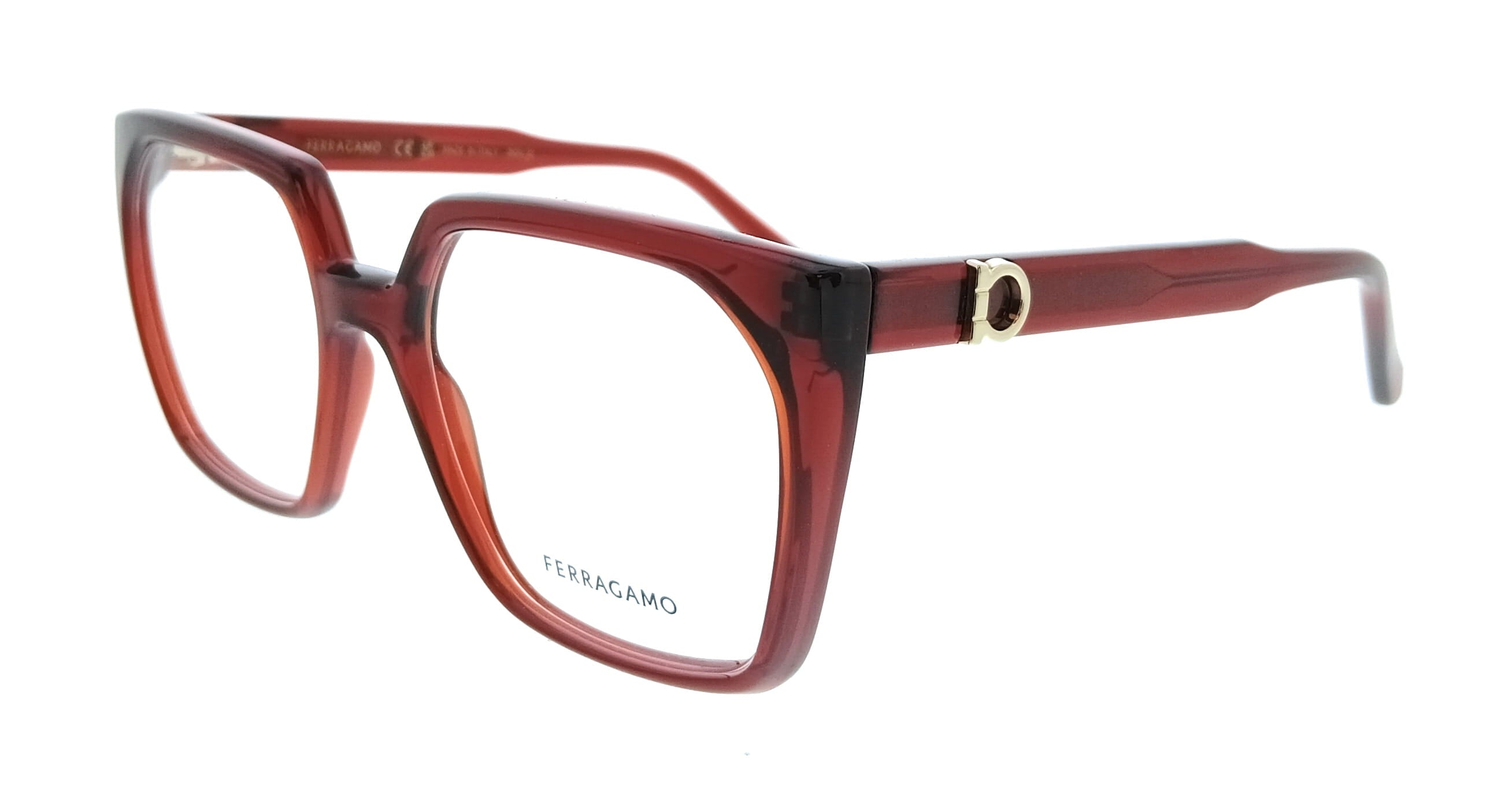 Salvatore Ferragamo Transparent Burgundy Cat Eye SF3042E 612 Eyeglasses