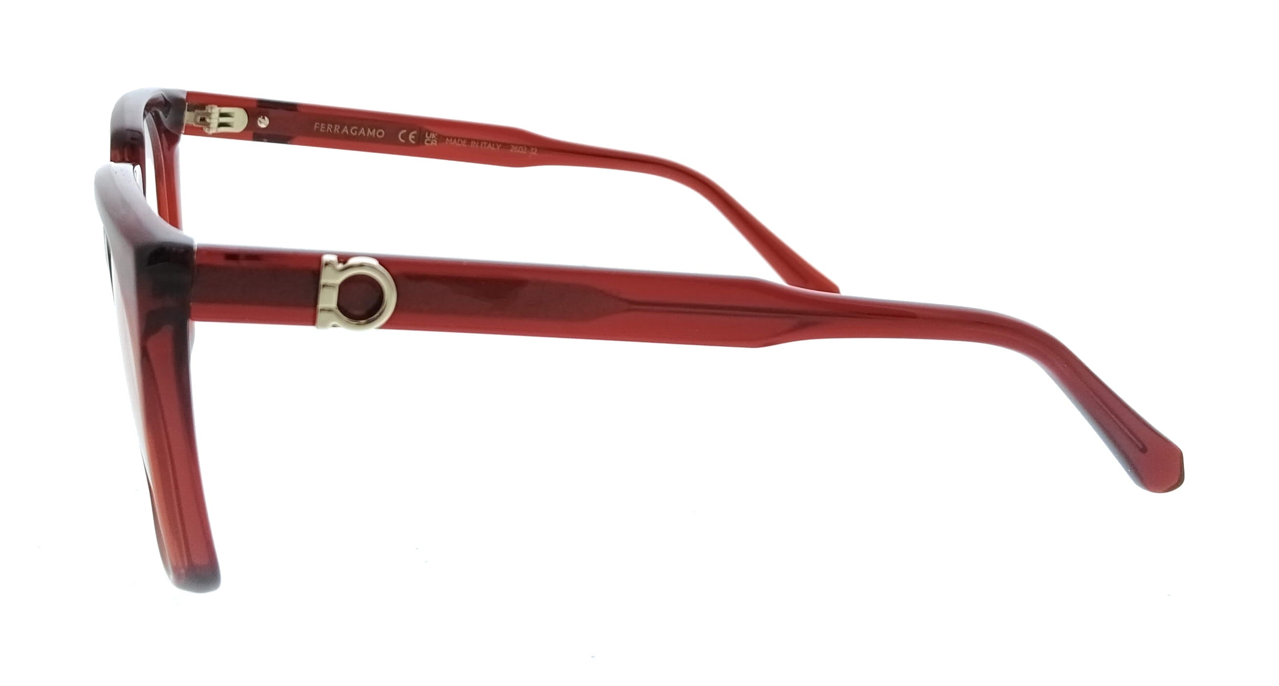Salvatore Ferragamo Transparent Burgundy Cat Eye SF3042E 612 Eyeglasses