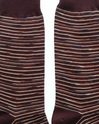 Missoni Missoni Plum  Mens Classic Stripe Crew Socks-M