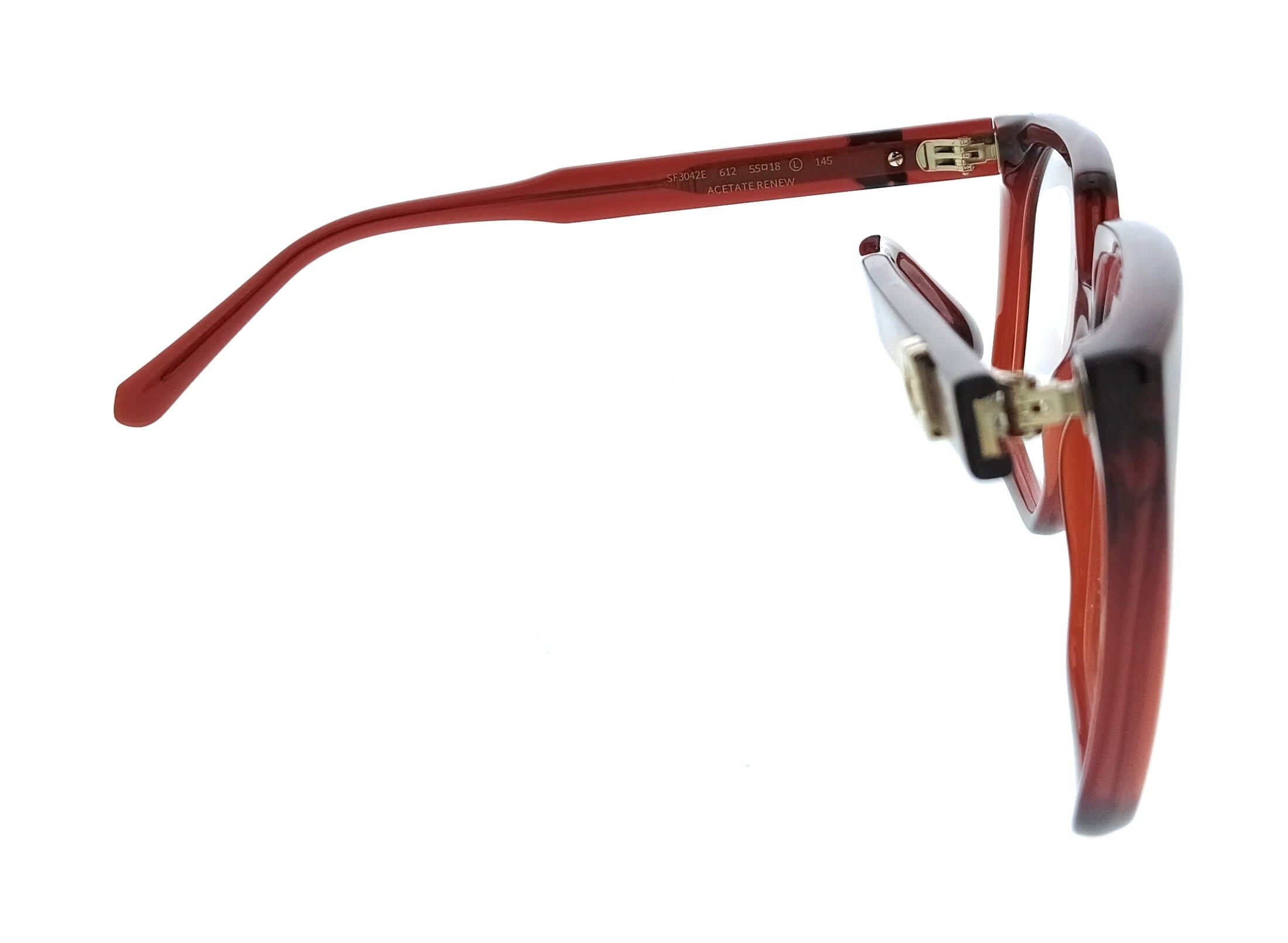 Salvatore Ferragamo Transparent Burgundy Cat Eye SF3042E 612 Eyeglasses
