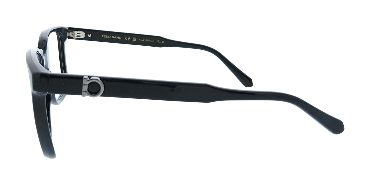 Salvatore Ferragamo Black Rectangle SF3043E 001 Eyeglasses