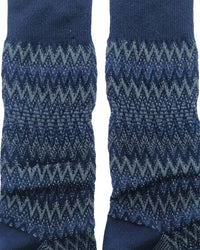 Missoni Missoni Dark Navy Mens Classic Chevron Crew Socks-M