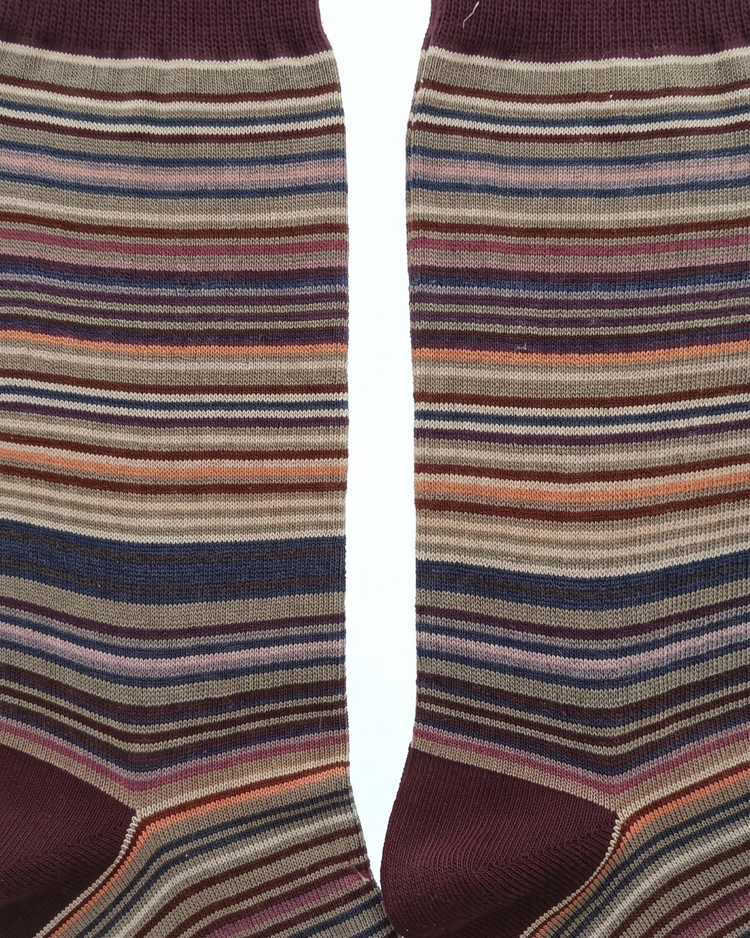 Missoni Missoni Maroon Mens Classic Stripe Crew Socks-S