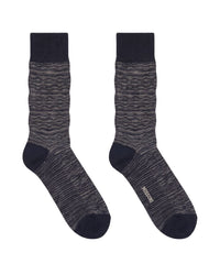 Missoni Missoni Anthracite  Mens Classic Chevron Crew Socks-M