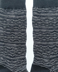 Missoni Missoni Anthracite  Mens Classic Chevron Crew Socks-M