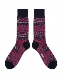 Missoni Missoni Magenta  Mens Classic Chevron Crew Socks-M