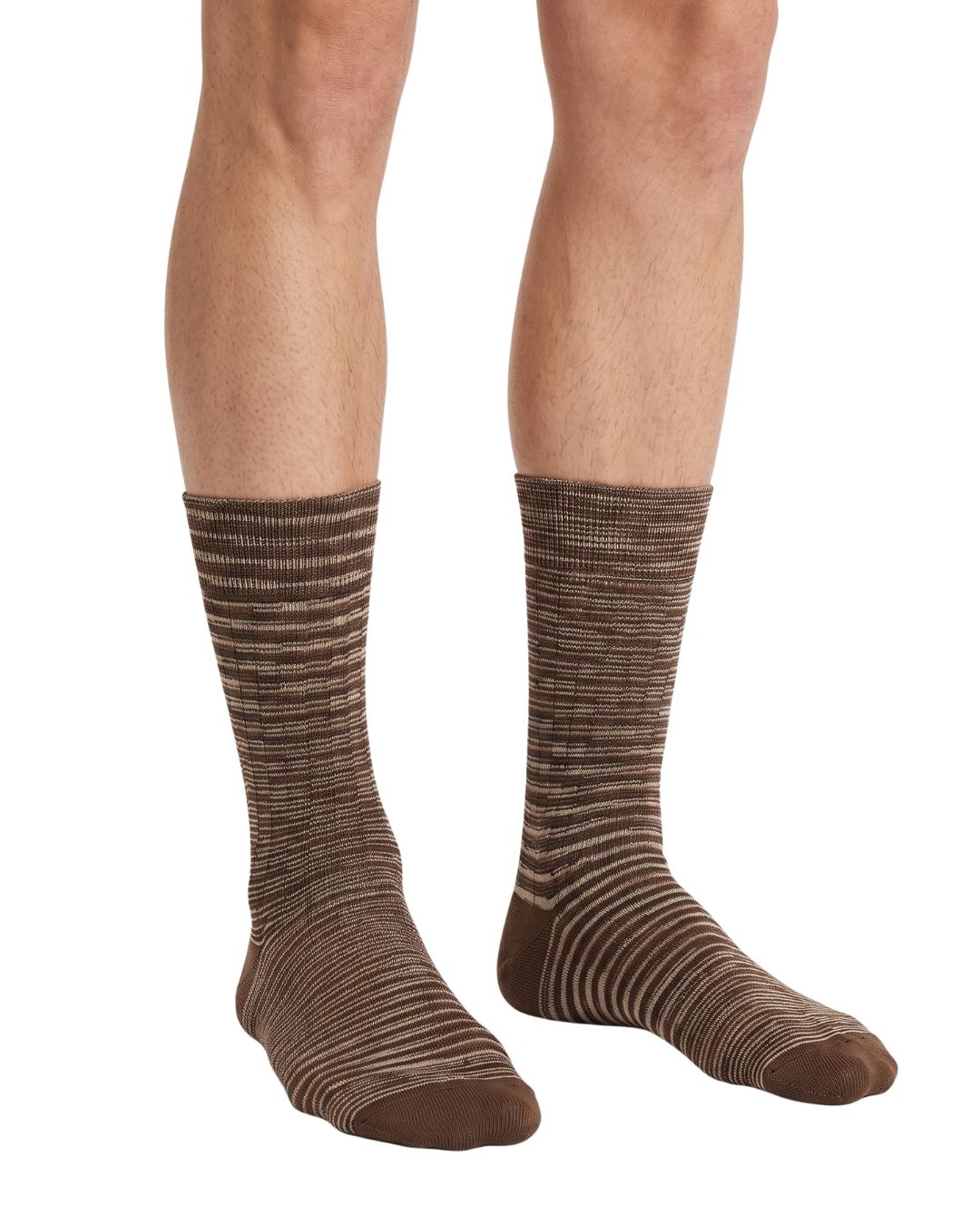 Missoni Missoni Light Brown Mens Textured Ribbed Crew Socks-M