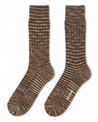 Missoni Missoni Light Brown Mens Textured Ribbed Crew Socks-M