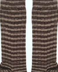 Missoni Missoni Light Brown Mens Textured Ribbed Crew Socks-M