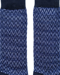 Missoni Missoni Midnight Blue Mens Chevron Melange Crew Socks-