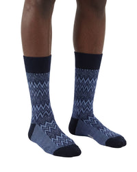Missoni Missoni Sky Navy Mens Classic Chevron Crew Socks-M