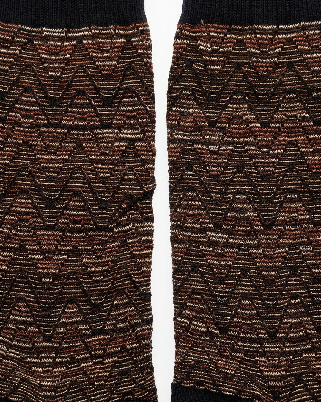 Missoni Missoni Black Multi Mens Zigzag Weave Crew Socks-M
