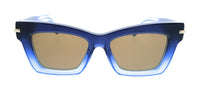 Salvatore Ferragamo Gradient Dark Blue Transparent Cat Eye SF2031S 415 Sunglasses
