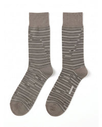 Missoni Missoni Taupe  Mens Classic Stripe Crew Socks-L