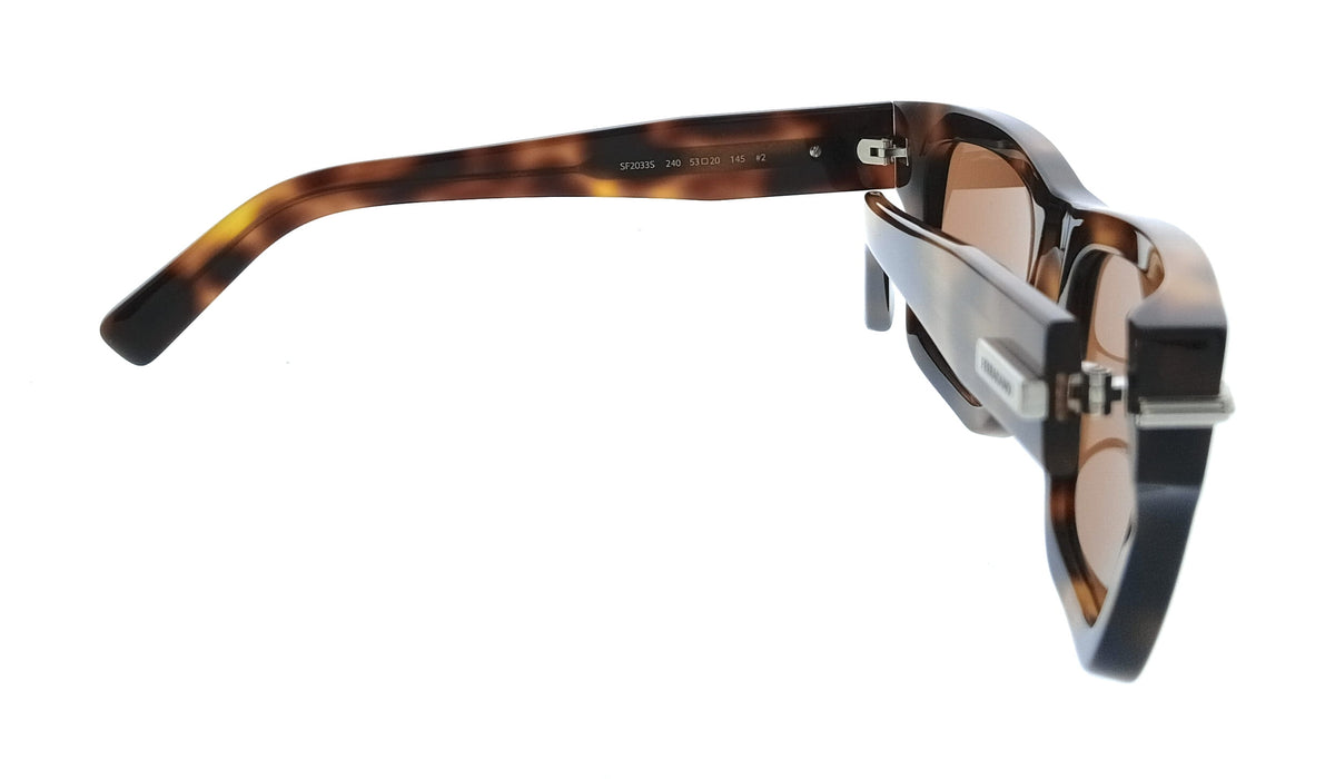 Salvatore Ferragamo Tortoise Square SF2033S 240 Sunglasses