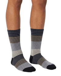 Missoni Missoni Grey  Mens Mix Pattern Crew Socks-S