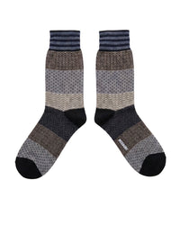 Missoni Missoni Grey  Mens Mix Pattern Crew Socks-S