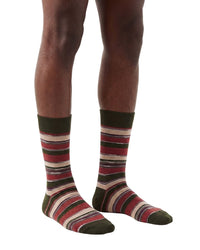 Missoni Missoni Red Beige Mens Mix Stripe Crew Socks-M