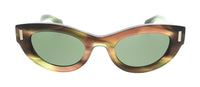 Salvatore Ferragamo Striped Brown Green Round SF2062SE 280 Sunglasses