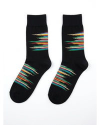Missoni Missoni Black  Mens Color Stripe Crew Socks-M