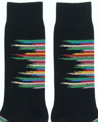 Missoni Missoni Black  Mens Color Stripe Crew Socks-M