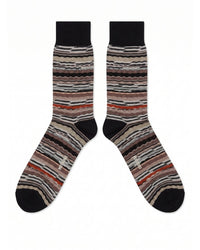 Missoni Missoni Beige Multi Mens Stripe Crew Socks-L