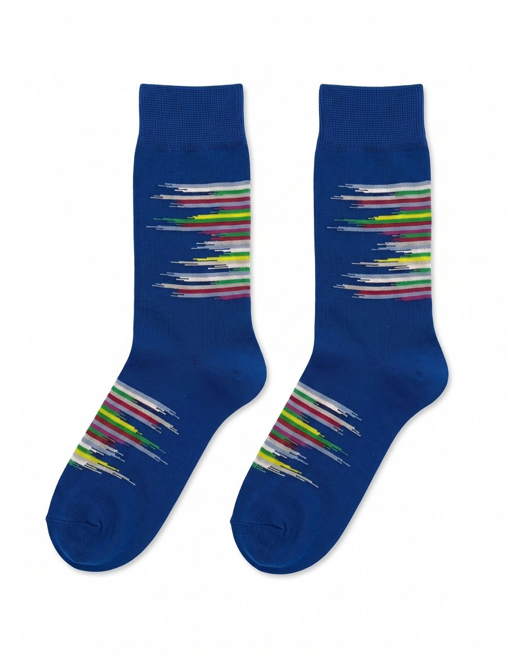 Missoni Missoni Blue Mens Color Stripe Crew Socks-M