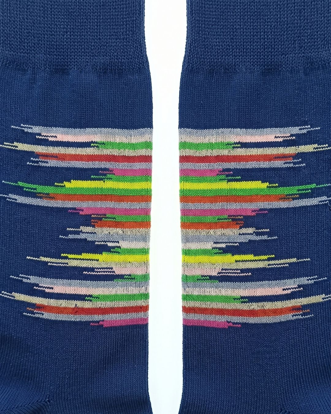 Missoni Missoni Blue Mens Color Stripe Crew Socks-M