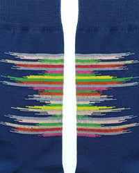 Missoni Missoni Blue Mens Color Stripe Crew Socks-M