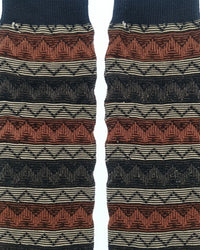 Missoni Missoni Black Brown Mens Mix Pattern Crew Socks-M