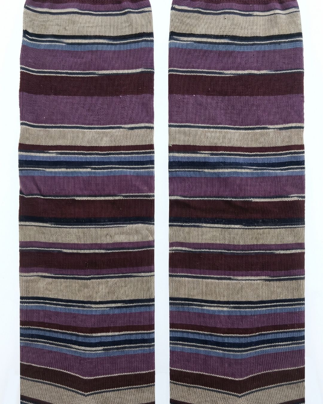 Missoni Missoni Plum Multi Mens Stripe Crew Socks-L