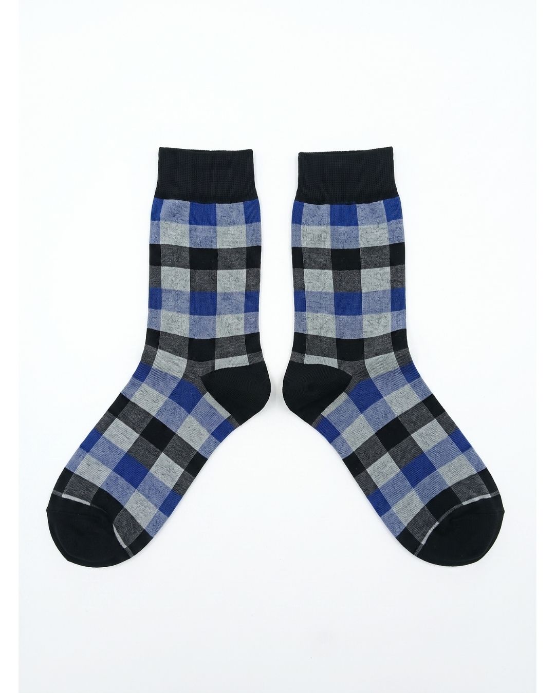 Missoni Missoni Blue Mens Checkered Crew Socks-M