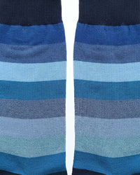 Missoni Missoni Turquoise Mens Wide Stripe Crew Socks-L