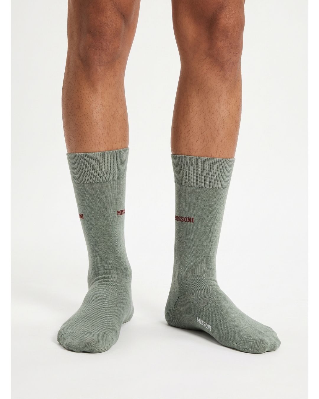 Missoni Missoni Soft Green Mens Crew Socks-M