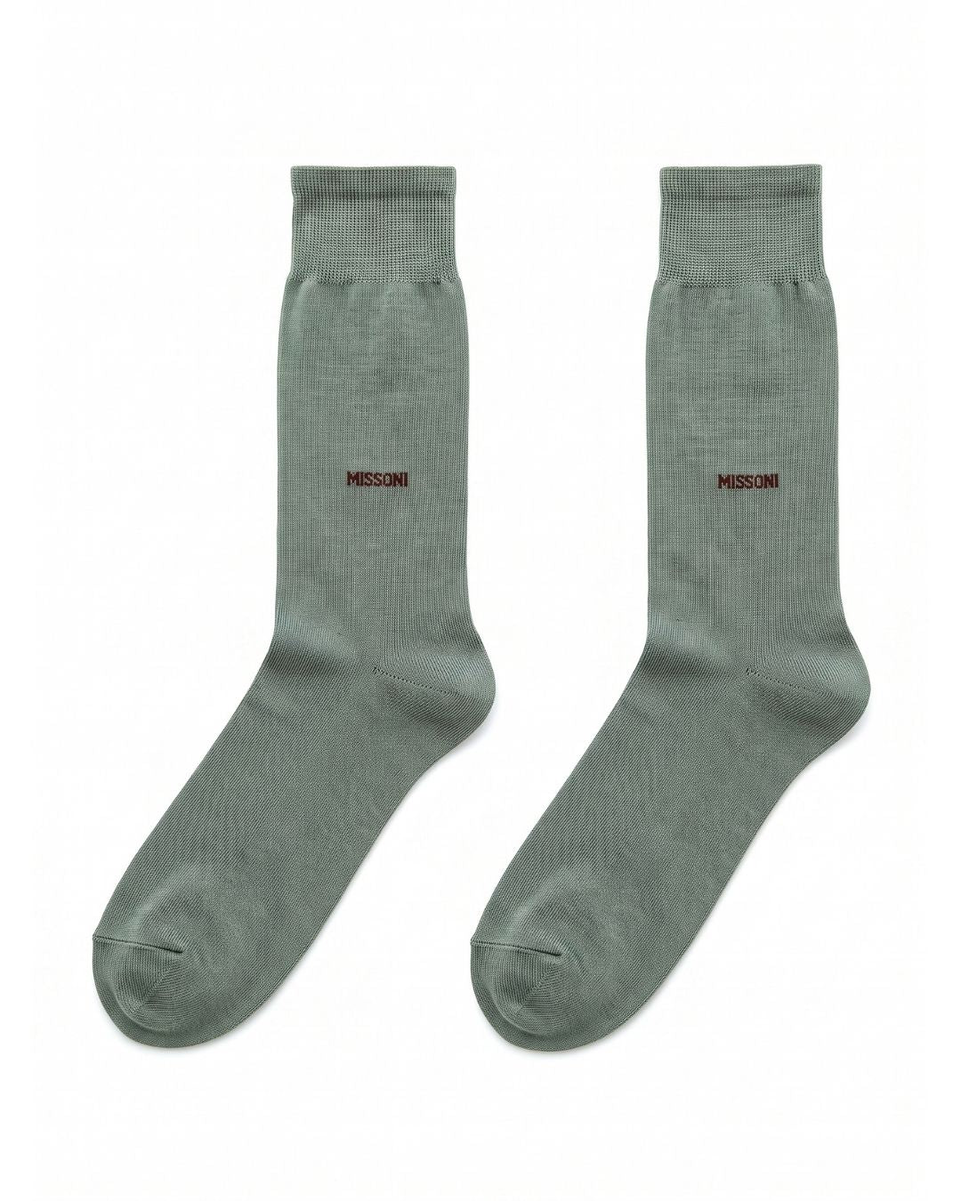 Missoni Missoni Soft Green Mens Crew Socks-M